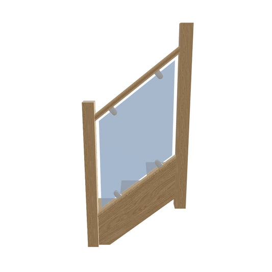 Clamped Glass - Staircase Rake
