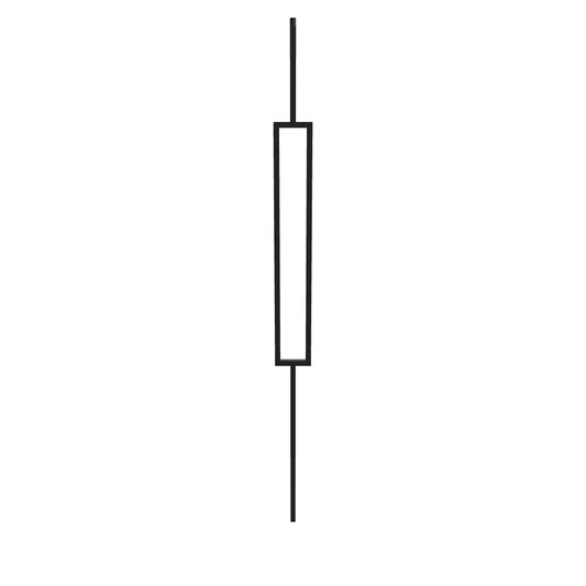 Single Rectangle Hollow Iron Baluster