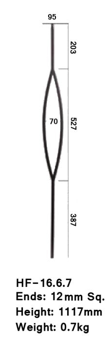 Marquis Modern Hollow Iron Baluster
