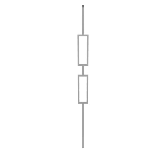 Double Rectangle Hollow Iron Baluster